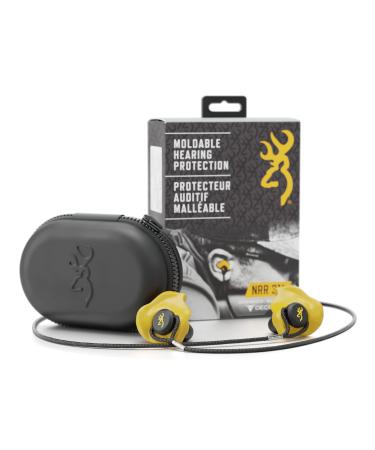 Browning Hearing Protection for Shooting by Decibullz Custom-Molded Earplugs, 31-Decibel Noise Reduction Rating (NRR), Includes Lanyard and Travel Case