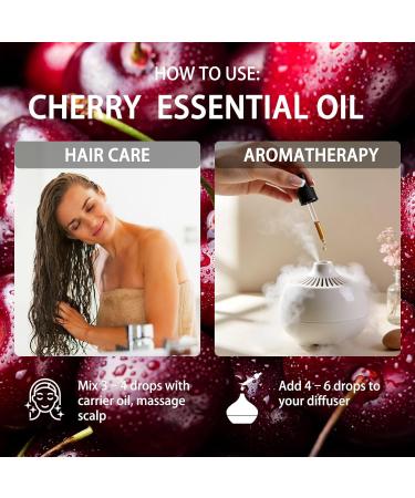 Cherry Essential Oil 4 Fl Oz and Cherry Blossom Essential Oil 4 Fl Oz - Cherry & Cherry Blossom Oil for Diffuser Aromatherapy Home Fragrance Skin & Hair Care DIY Candle & Soap Making Yoga - Buy Online on GoSupps.com