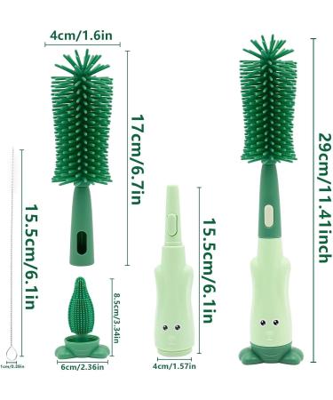 3 in 1 Bottle Brush Kit for Baby Bottles - Green - Buy Online on GoSupps.com