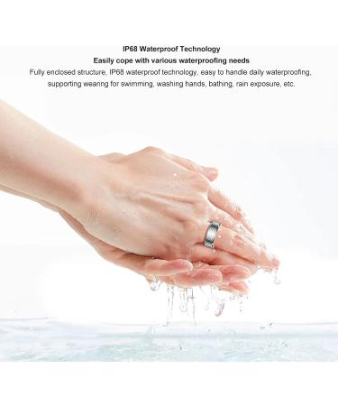 Smart Health Ring - Waterproof Stainless Steel Fitness Tracker with Body Temperature Light Monitoring & Sleep Quality Detection | Size 18 (18.9mm) - Perfect for Daily Use - Buy Online on GoSupps.com