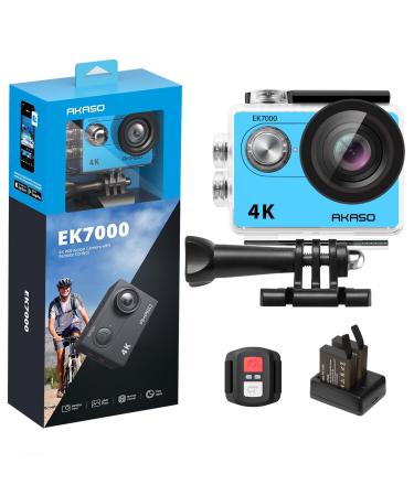 AKASO EK7000 4K30FPS Action Camera Ultra HD Underwater Camera 170 Degree Wide Angle 98FT Waterproof Camera Blue