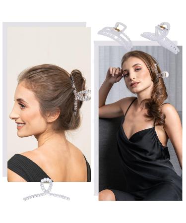 Yolev 3Pcs Clear Hair Claw Clips - Big Matte Banana Clips for Thick Hair | Fashion Hair Accessories for Women - Buy Online on GoSupps.com