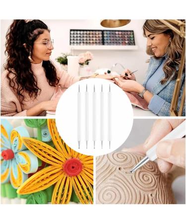 SculptZen 5 Pcs Embossing Tool Set with Different Size Double End Embossing Stylus Tracing Dotting Tool for Embossing Art Carbon Transfer Paper Mandala Rock Painting Pottery Clay DIY Craft Nail Art - Buy Online on GoSupps.com