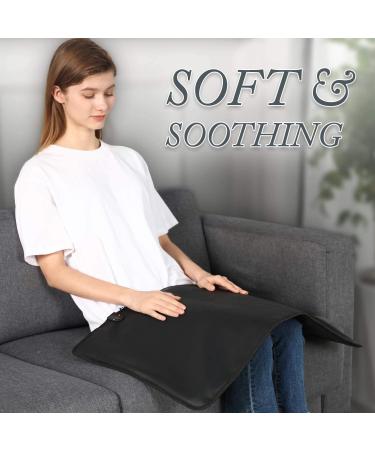 Far Infrared Heating Pad Mat for Back, Neck, Shoulders, Cramps - Pain Relief with Natural Jade and Tourmaline - Auto Shut Off, Smart Timer, Heat Settings - 28 x 17.3 - AC Powered - 1 Count - Buy Online on GoSupps.com