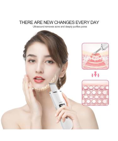 4 Mode Ultrasonic Face Scrubber Skin Spatula - Huihuii Blackhead Remover & Pore Extractor for Deep Cleansing | Facial Skin Care Tool - Buy Online on GoSupps.com