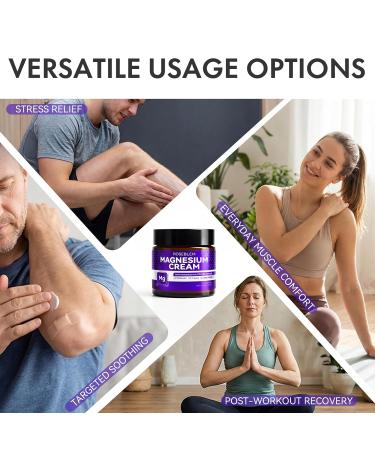 Magnesium Cream with Copper Peptide & Lavender Muscle Relief for Legs & Body Relaxation & Sleep Support Moisturizing Cream with Shea Butter & Jojoba Oil for Sensitive Skin Daily Use 3.53oz - Buy Online on GoSupps.com