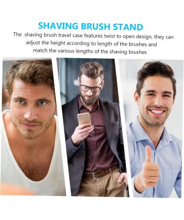 Minkissy 4-Piece Adjustable Brush & Box Set for Men - Travel Agency Razor Brush Holder & Attachments - Buy Online on GoSupps.com