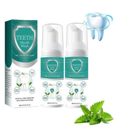 Jorondy Teeth Mouthwash Jorondy tooth mouthwash Teethaid Mouthwash tooth whitening mousse foam herbal-aluminated oral repair foam tooth white toothpasta Deeply cleaning stain removal (2PC)