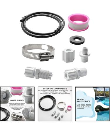 HEIBTENY Swimming Pool Sanitary Set Hose Pool Pipe Connection Kit White for Residential and Commercial Pools - Buy Online on GoSupps.com
