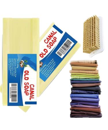 Canal Old Soap With Brush Canal Old Soap Canal Soap Bar For Stains Magic Soap Bar Stain Remover Easily Remove Stains From Clothes
