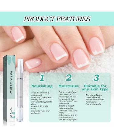 4-Piece Nail Care Pen Set - Nail Repair Treatment with Tea Tree Oil Vitamin E & Aloe Vera for Healthy Fingernails & Toenails - Buy Online on GoSupps.com