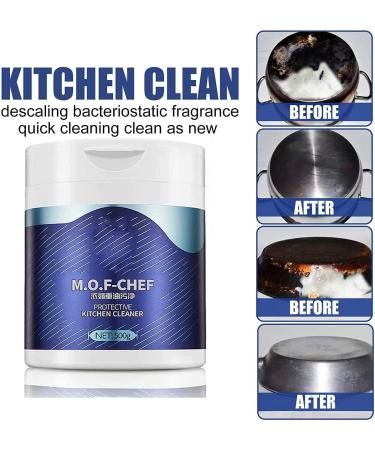 MOF CHEF Cleaner Powder MOF CHEF Protective Kitchen Cleaner Powder Foaming Heavy Oil Stain Cleaner All Purpose Bubble Cleaner Kitchen Deep Cleaning Spray - Buy Online on GoSupps.com
