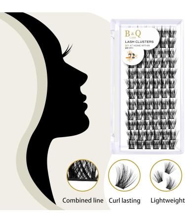 72 D Curl Natural Eyelash Clusters - Soft Fluffy DIY Lash Extensions | UK-FD-B43-D-14 - Buy Online on GoSupps.com