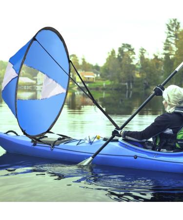 VGEBY 108cm Kayak Boat Wind Sail - Foldable Canoe Downwind Paddle with Storage Bag & Transparent Window - Sailboat Accessories Kit - Buy Online on GoSupps.com