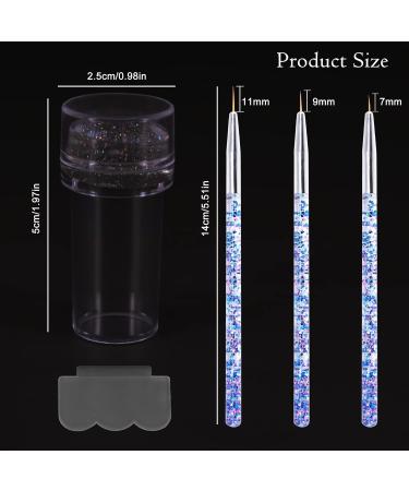 Clear Nail Stamper & Nail Art Liner Brush - Perfect for French Tips & Nail Design | Jelly Nail Stamp for Creative Nail Art - Buy Online on GoSupps.com