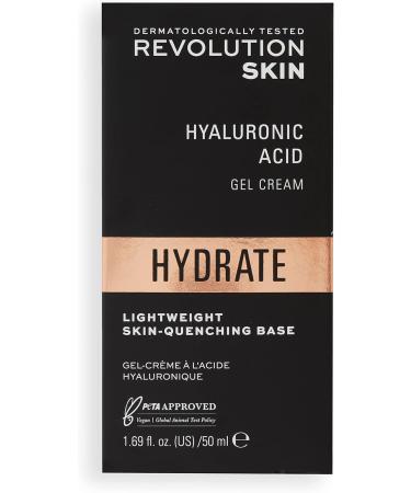 Makeup Revolution Skincare London Hyaluronic Acid Gel Cream Lightweight Hydrating Reduces Fine Lines 50ml - Buy Online on GoSupps.com