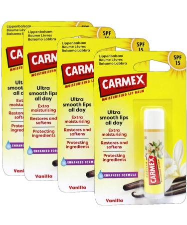 Carmex Carmex Vanilla Lip Balm Extra Moisturizing Spf 15 4 Units
