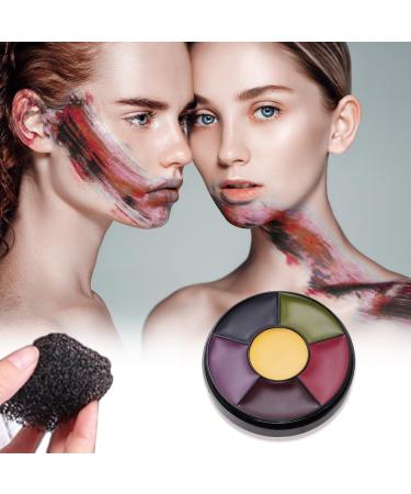 6 Colors Halloween SFX Makeup Kit Bruise Makeup Set with Sponge Bruises Wheel for Body Oil Paint Theatrical Halloween SFX Zombie Makeup Kit Color Paint Bruise Wheel Special Effects Facepaint