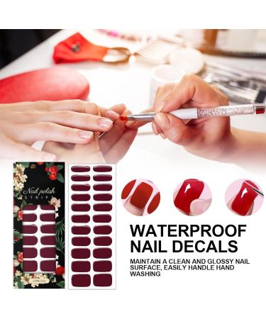  Generisch Set of 22 red gel nail strips - Long-lasting - Stickers for manicures and pedicures - For home and autumn - Buy Online on GoSupps.com