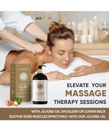 Organic Jojoba Oil 16 oz - 100% Pure & Natural Jojoba Massage Oil for Hair Skin Body & Face - Natural Cold Pressed Unrefined - Hexane Free Massage Oil for Massage Therapy & Date Night 16 Fl Oz (Pack of 1) Gold Jojoba Oil - Buy Online on GoSupps.com
