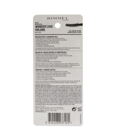 Rimmel London Wonder Luxe Volume Waterproof Mascara in 001 Black - 0.37 oz | Women's Mascara - Buy Online on GoSupps.com