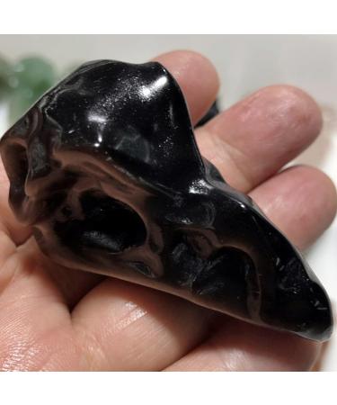 PUNNI Crystal Stone Stone Crow Figurines Natural Gemstone Carved Raven Skull Bird Head Statue Animal Ornaments Home Decoration Accessories Room Decor 1pc SHENGYUYIN (Color : Black Size : 1pc) - Buy Online on GoSupps.com