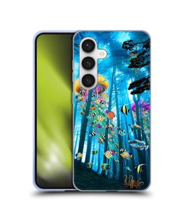 Head Case Designs Officially Licensed Dave Loblaw Electric Jellyfish In A Mist Jellyfish Soft Gel Case Compatible With Samsung Galaxy S24 5G Samsung Galaxy S24 5G Electric Jellyfish In A Mist