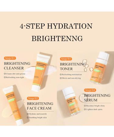 Turmeric & Niacinamide Skin Care Kit Soothing Skin Kit Turmeric Skin Care Set Include Facial Cleanser Face Cream Toner Serum Hydrating Moisturizing - Buy Online on GoSupps.com