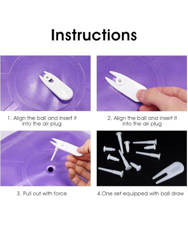 Yoga Ball Exercise Plug Replacement Kit - 6-Piece Air Stopper Adapter for Fitness Balls - Buy Online on GoSupps.com