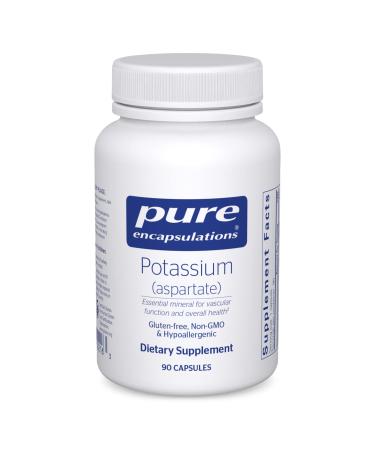 Pure Encapsulations Potassium (Aspartate) | Hypoallergenic Supplement to Support Nerves Muscles Blood Flow and Cardiovascular Health | 90 Capsules Standard Packaging - Buy Online on GoSupps.com