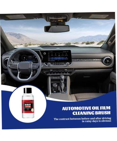 2Pcs Glass Oil Film Remover 50ml Quick-Cleaning Car Glass Oil Film Cleaner Oil Film Remover for Car Window to Improves Clarity Stain Remover for Car Oil Film Cleaning Brush - Buy Online on GoSupps.com