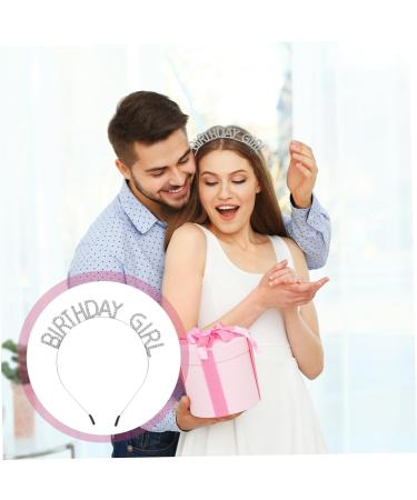 Mikinona Headband Jewelry Birthday Hair Accessories Birthday Headbands for Adults Birthday Rhinestone Headband Rhinestone Headband for Birthday Women's Zinc Alloy Props Three-dimensional - Buy Online on GoSupps.com