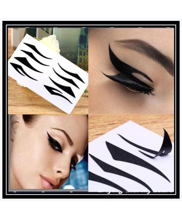 IDOTSEZU Eyelid Stickers 2 Sheets 4 Styles Eyes Black Eyes Sticker Sexy Cat Style Temporary Eyeliner Tattoo Transfer Transfer Eyeshadow Eyeliner Eyes Sticker Stickers for