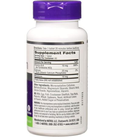 Natrol Advanced Sleep Melatonin Tablets Maximum Strength 10 mg 60 ea (Pack of 8) - Buy Online on GoSupps.com