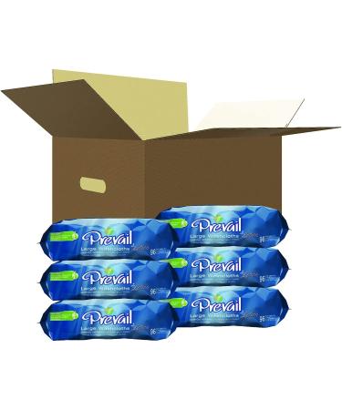 Prevail Scented Washcloths Large Tub 12x8 96 Count - Pack of 6 | Convenient and Refreshing Cleansing Wipes - Buy Online on GoSupps.com