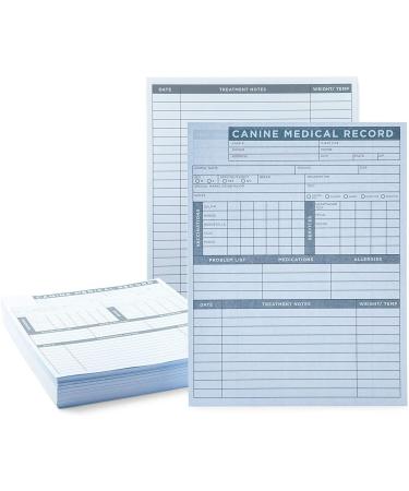 Okuna Outpost Pet Medical Record Sheets for Vets, Puppy Vaccine Cards (8.5 x 11 in, 250 Pack)