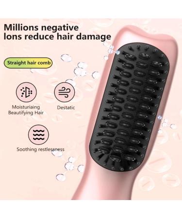 Cordless Hair Straightener Brush - Portable Heated Comb for Travel Fast Heating Mini Straightening Brush for Men & Women - Buy Online on GoSupps.com