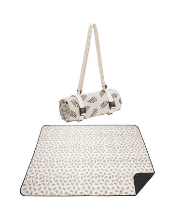 WILLOW WEAVE Picnic Blankets Washable | Beach Mat Sand Free Waterproof | Camping Blankets | Emergency Blankets | Picnic Baskets Accessories with Waterproof Backing and Shoulder Strap - Leaf - Buy Online on GoSupps.com
