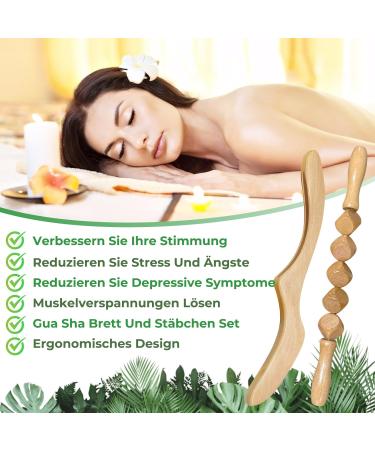 Premium Wooden Fascia Roller for Muscle Relaxation & Body Shaping | Anti-Cellulite Gua Sha Massage Tool - International Shipping Available - Buy Online on GoSupps.com