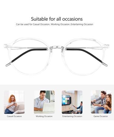 HBSelect Blue Light Filter Glasses - Protect Your Eyes from Screen Strain for Work & Gaming | Unisex Transparent Design - Buy Online on GoSupps.com