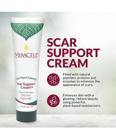 MiraCell Scar Support Cream - Natural Acne & Burn Scar Removal Treatment with Papaya Extract - 33.1 mL - Buy Online on GoSupps.com