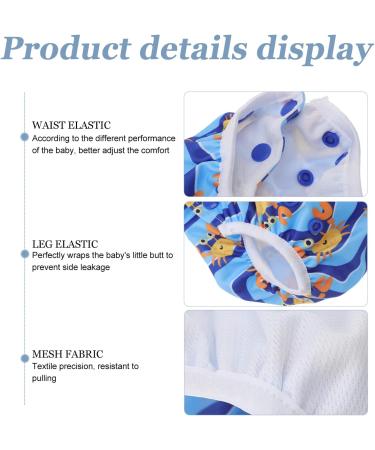 Healifty Reusable Swim Nappy Deep Sea Blue Fish for Newborn Toddler Boys Girls (0-3 Years) | Swimming Diapers - Buy Online on GoSupps.com