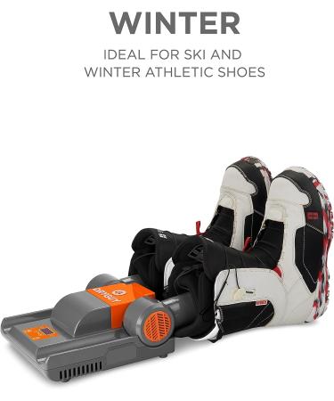 Unisex Force Dry Sport-Digital Shoe Dryer | Gray Orange | Universal Fit - Buy Online on GoSupps.com