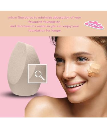 Nanshy Drop of Finesse Make up Blending Sponge for Foundation - Latex-Free - Non-Allergenic - Reusable - For Liquid Cream Powder Foundation Concealer Nude - Buy Online on GoSupps.com
