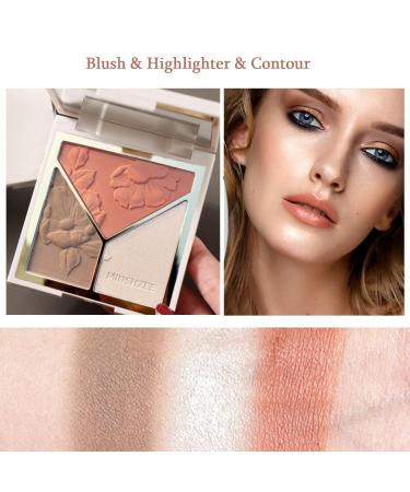 Karlor 3-in-1 Contour Palette | Highlighter Blush & Bronzer - Makeup Contouring Powder with 2 Brushes International Shipping Available - Buy Online on GoSupps.com
