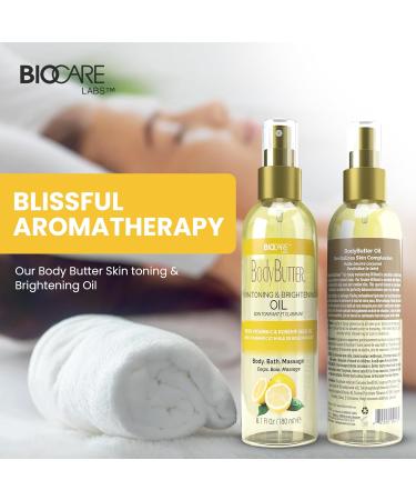 Biocare Skin Toning & Brightening Oil - Infused with Vitamin C Rosehip Seed Oil Vitamin E - Nourishing and Non-Greasy Body Oil for Hydrated Radiant Even Skin Texture and Complexion - 6 Oz - Buy Online on GoSupps.com