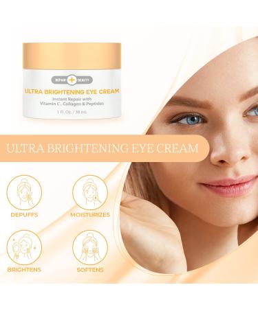 Repair Beauty Vitamin C Eye Cream - Dark Circles & Puffiness Treatment - Brightening Under Eye - Cruelty Free Korean Skincare - 1.0 Fl. oz - Buy Online on GoSupps.com