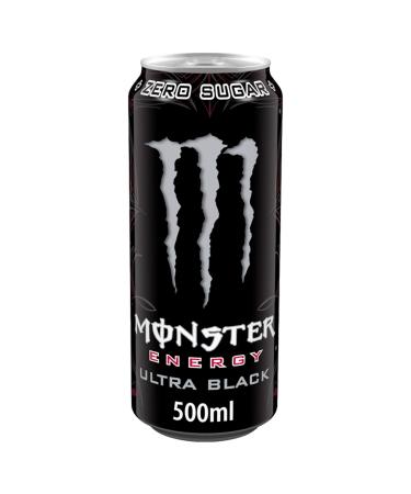 Monster Energy Ultra Black 12 x 500ml Cans Cherry 500 ml Pack of 12