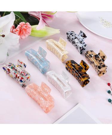 Celluloid Tortoise Rectangle Hair Claw Clips - Fashion Barrettes - Buy Online on GoSupps.com