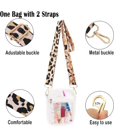 Clear Purse for Women - Stadium Approved Crossbody Shoulder Bag - B-White-1 - Buy Online on GoSupps.com